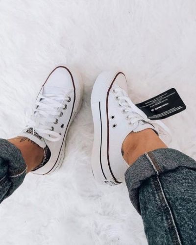 Tênis All Star Branco Plataforma
